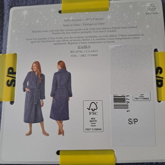 Carole Hochman Plush Robe Women's Small Purple Sleepwear Lounge Robe - Picture 10 of 12